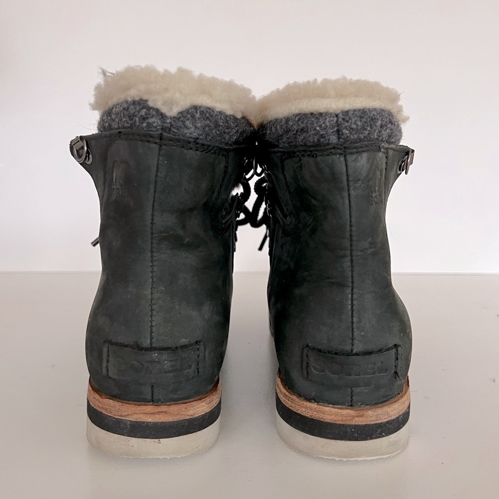 Sorel Women's Sneakchic Alpine Holiday Shearling Waterproof Boots, sz 8 - Picture 3 of 12